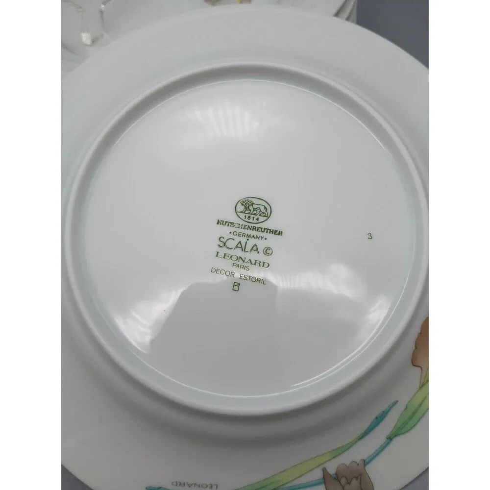 Hutschenreuther Lunch Plate Scala Estoril Jacques Leonard Art Deco Set Of 8